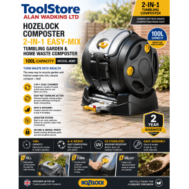 Composter 2-1 Easy-Mix Tumbling Garden & Home Waste Composter 100L 4001