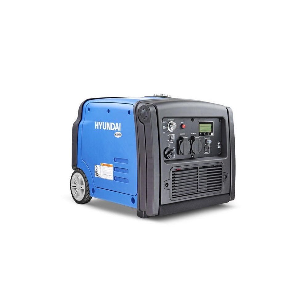 Hyundai HY3200SEI 3.2kw Petrol Inverter Generator Electric Start Wheel