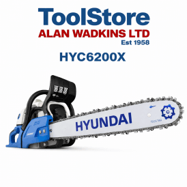 HYC6200X Petrol Chainsaw 50cm 20" Inch Bar Complete With 2 Chains Easy Start