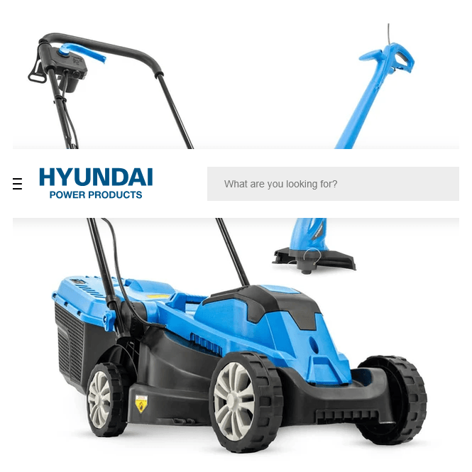 Hyundai HYM3313EGT Electric Lawnmower and Grass Trimmer Bundle