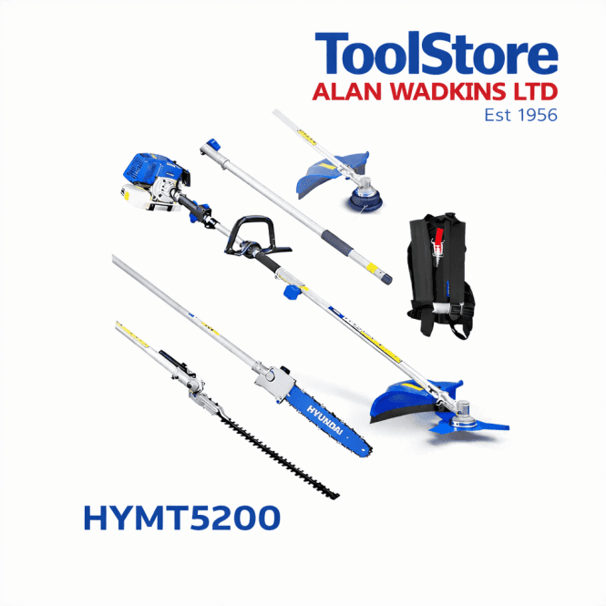 Hyundai HYMT5200X-1 5 In 1 Petrol Garden Multi Tool Kit 2 Stroke 52cc Engine