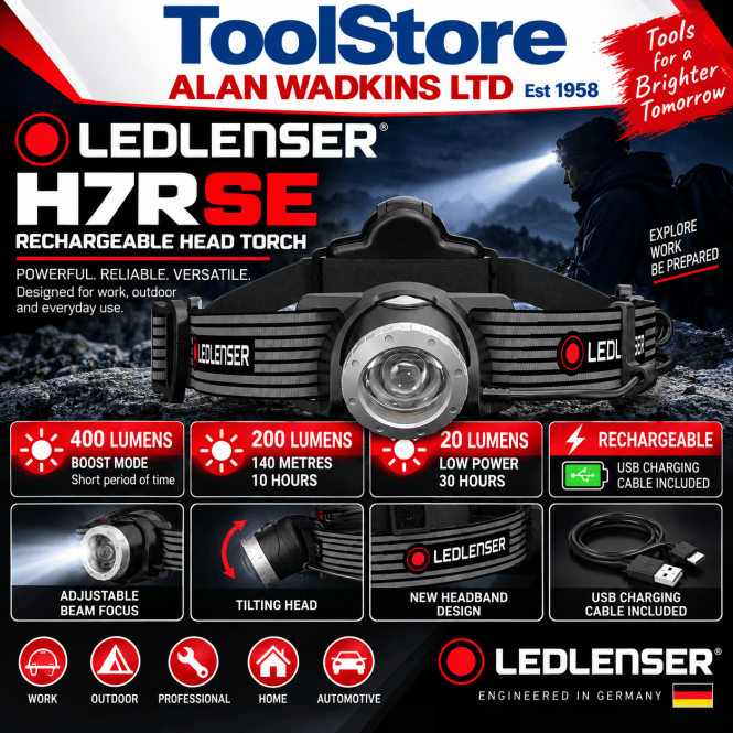 Led Lenser H7R Special Edition Rechargeable Head Torch LED Headlamp 400 Lumens 502642