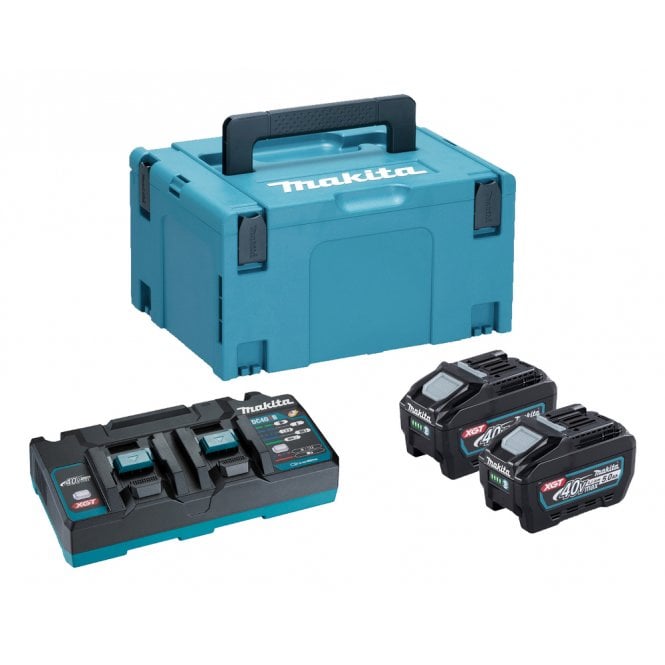Makita 191U20-2 40v Battery + Charger Power Source Kit 2 x 5.0ah Batteries