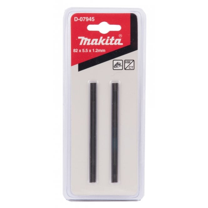 Makita D-07945 TCT Mini Planer Blades 82mm Pack Of 2       