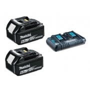 DC18RD 18V Twin Charger & 2 x BL1860 Batteries Set