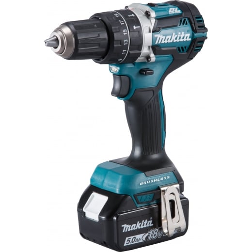 Makita DHP484RTJ 18v BrushlessCombi Drill c/w 2 x 5.0amp Batteries, Charger + Makpac