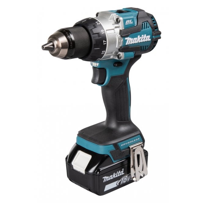 Makita DHP489RTJ 18v Combi Drill With 2 x BL1850 Batteries, Charger & Case
