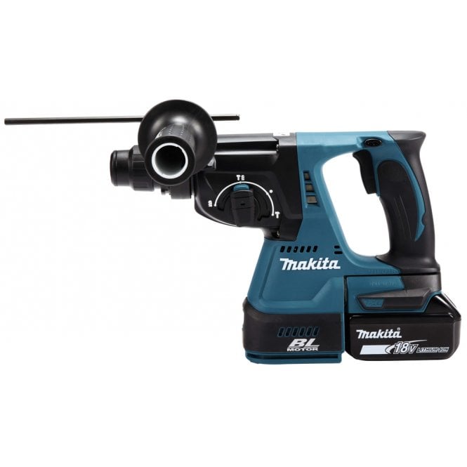 Makita DHR242RTJ 18v Cordless SDS Hammer Drill 2 x 5.0Ah Batteries, Charger