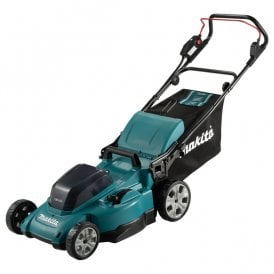 DLM480CT2 Twin 18v Cordless 48cm Cut Lawnmower Kit 2 X 5.0ah Batteries + Charger