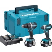 DLX2180TJ 18v Brushless Twin Pack DHP484 and DTD153 2 x 5.0Ah Batteries