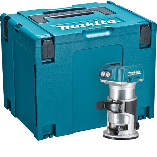 Makita DRT50ZJ 18v Trimmer Brushless 1/4 Router Trimmer Body Only In Makpac Case