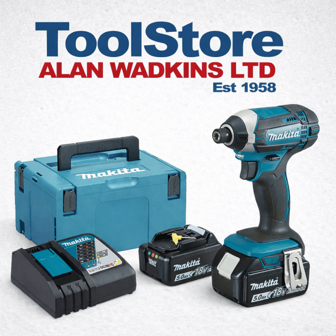 Makita DTD152RTJ 18v Cordless Impact Driver 2 x 5.0ah li-on Batteries Charger & Case