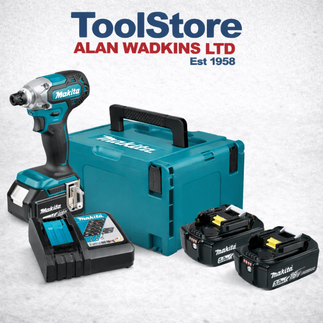 Makita DTD156RTJ 18v Cordless Impact Driver 155nm 2 x 5ah Batteries & Charger