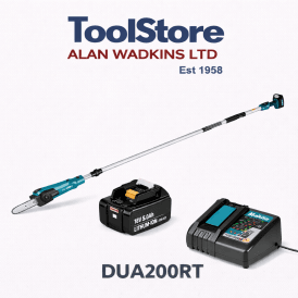 DUA200RT 18v Cordless Pole Saw 200mm Brushless 1 X 5.0ah Battery + Charger