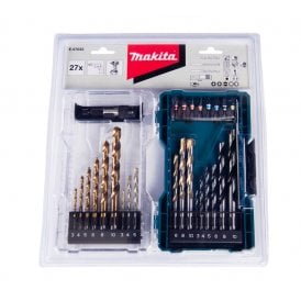 E-07032 27 Piece Drill & Screw Bit Set Wood Metal & Masonry