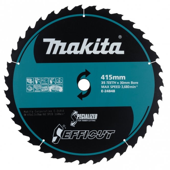 Makita E-24848 415MM X 30mm Bore 35 Tooth TCT Circular Saw Blade Wood Efficut Blade