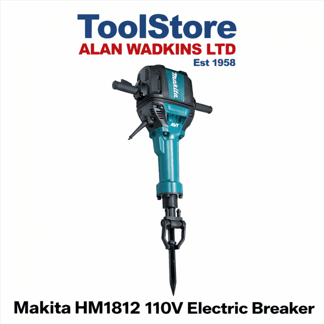 Makita HM1812 110V Demolition Hammer – 72.8J Breaker, AVT Vibration Control, 1700W