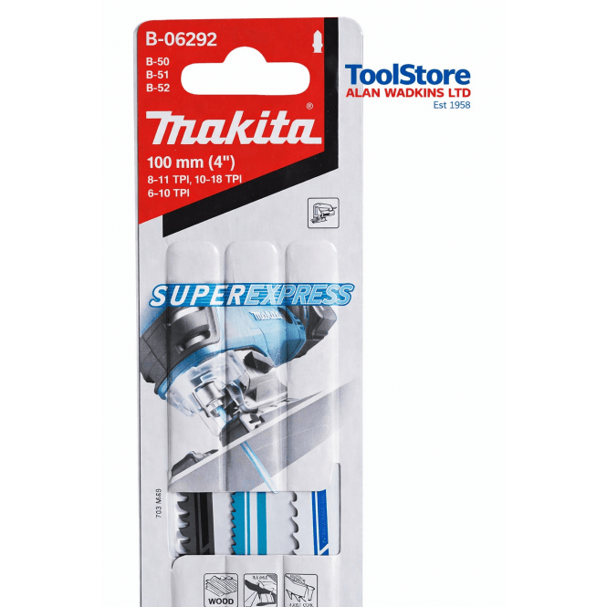 Makita Wood Jigsaw Blade Set 3 Piece B-06292