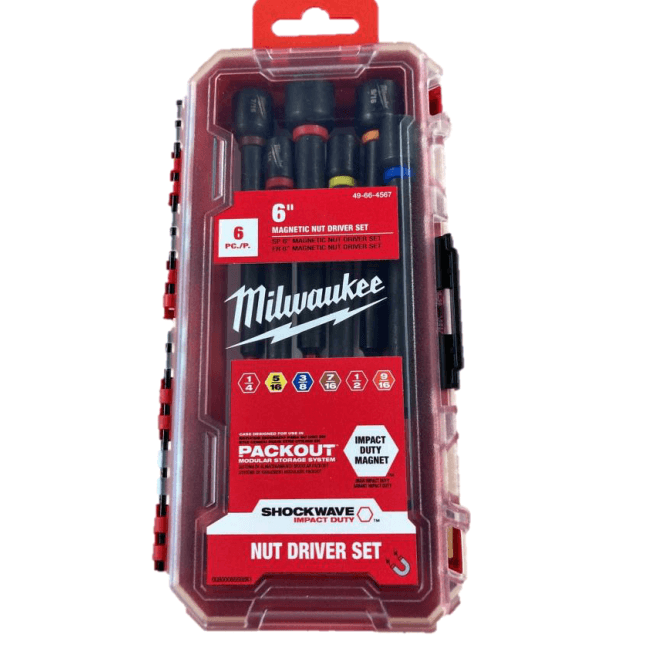 Milwaukee 3 Piece Long Series Shockwave Nut Driver Set 8mm 10mm 13mm 4932499426