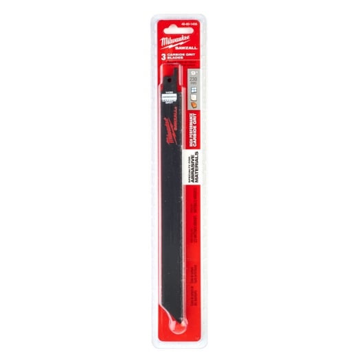 Milwaukee 48471430 Recip saw blade carbide grit 230mm Coarse For Special Materials Pk3