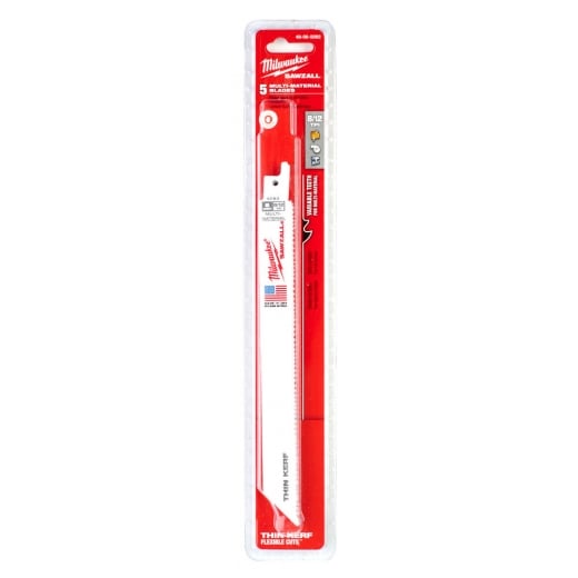 Milwaukee 48475093 200mm Universal Reciprocating Saw Blade 8/12TPI PK5