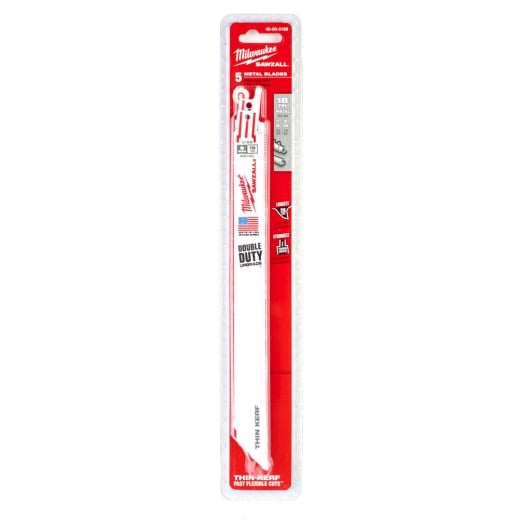 Milwaukee 48475188 230mm Metal Reciprocating Saw Blades 18TPI 5pk