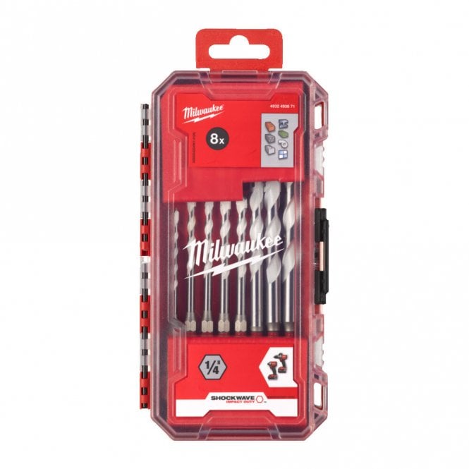 Milwaukee 8 Piece Multi Material Drill Bit Set 4-12mm 4932493871