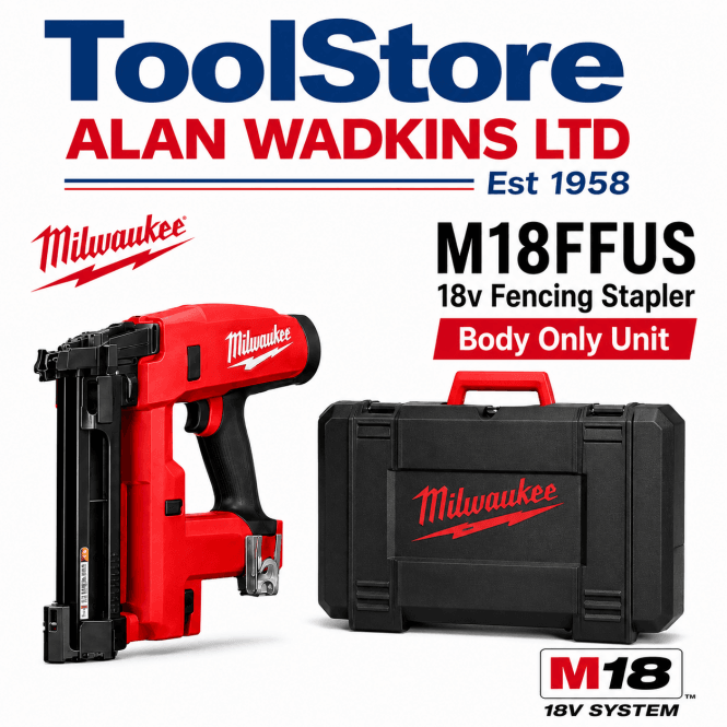 Milwaukee Fencing Stapler 18v M18FFUS Cordless Fuel Fencing Stapler Body Only In Case