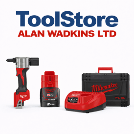 M12BPRT-201X 12v Cordless Riveter Kit Pop Rivet Tool 1 x 2.0Ah Battery, Charger + Case