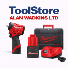 M12FSCIWF14-252X 12v 1/4 Drive Cordless Stubby Impact Wrench 2 Batteries + Charger