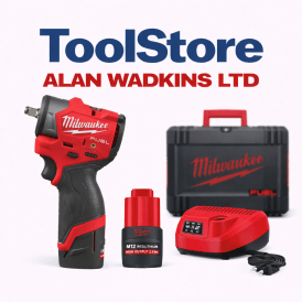 M12FSCIWF38-252X 12v Cordless 3/8 Stubby Impact Wrench Kit 2 Batteries Charger + Case