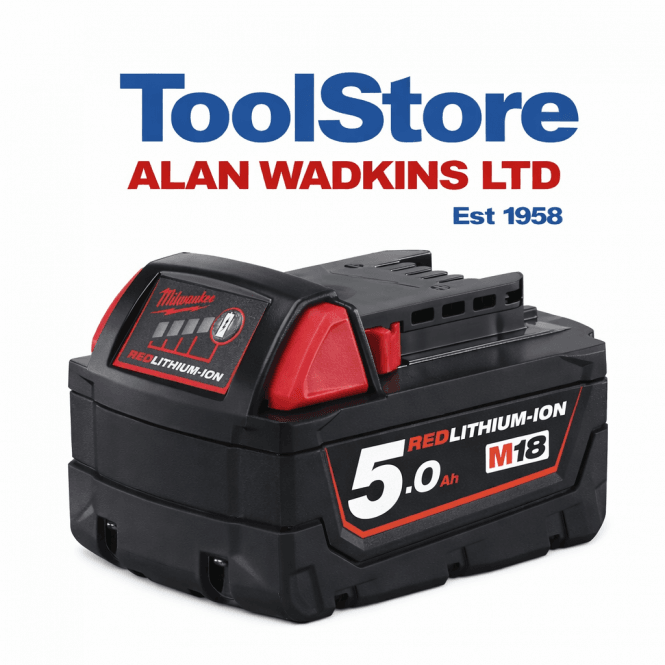 Milwaukee M18B5 18v 5.0Ah Battery Red Li-on