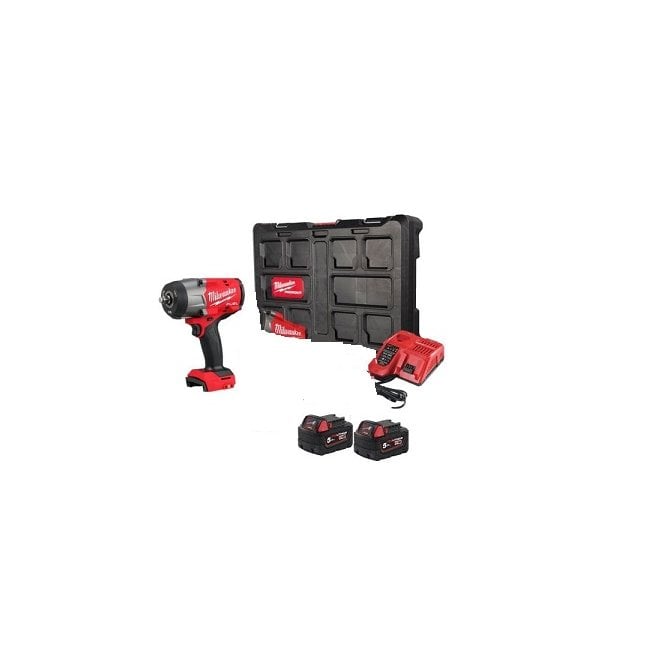 Milwaukee M18FHIW2F12-502P 18v 1/2 Fuel High Torque Impact Wrench 2 X 5.0AH Batteries + Charger