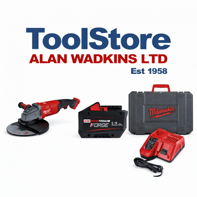 Milwaukee M18FLAG230XPDB-121C 18v Cordless 230mm Angle Grinder 1 x 12.0ah Forge Battery + Charger