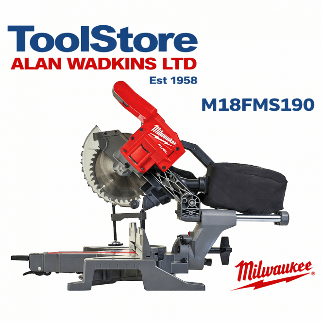 Milwaukee M18FMS190-0 Cordless Mitre Saw 18v 190mm Cordless Fuel Mitre Saw Bare Unit
