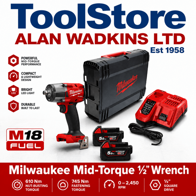 Milwaukee M18FMTIW2F12-502X 18v Cordless 1/2