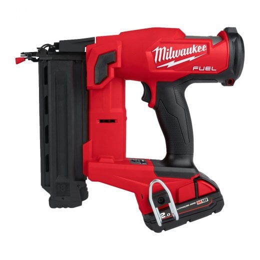 Milwaukee M18FN18GS-202X 18v Cordless 2nd Fix Fuel 18 Gauge Finishing Nailer 2 x 2.0ah Batteries & Charger