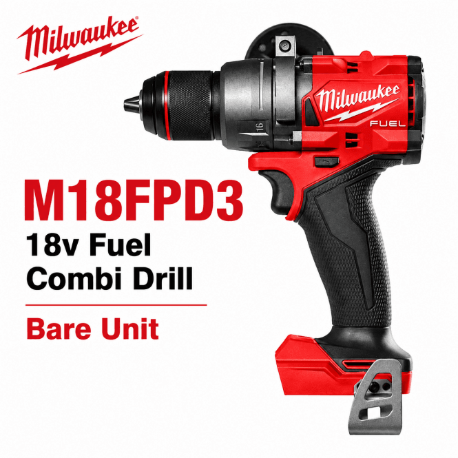 Milwaukee M18FPD3-0 18v Fuel Cordless Combi Drill Generation 4 Drill Body Only