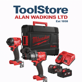 M18FPP2A3-502X 18v Cordless Generation 4 Twin Pack M18FPD3 + M18FID3 2 x 5.0ah Batteries + Charger