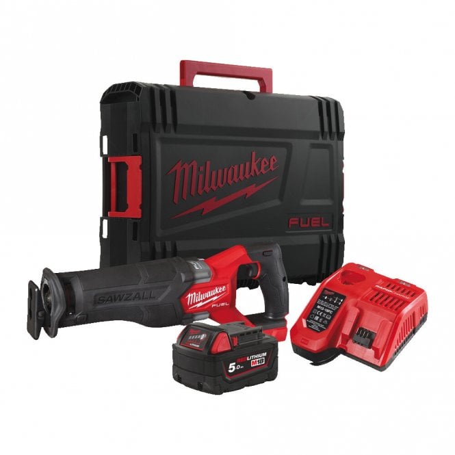 Milwaukee M18FSZ-501X 18v Cordless Fuel Sawzall Recip Saw 1 x 5.0ah Battery & Charger In Case