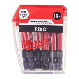 Shockwave™ Impact Duty 50mm PZ2 Screwdriver Bits Pack of 10