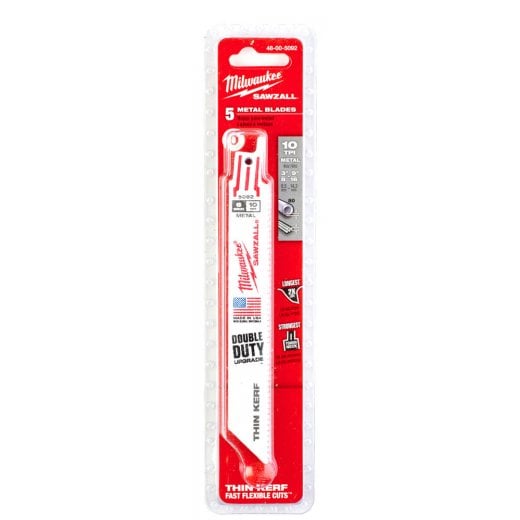 Milwaukee Universal Reciprocating Saw Blade 150MM 10TPI PK5
