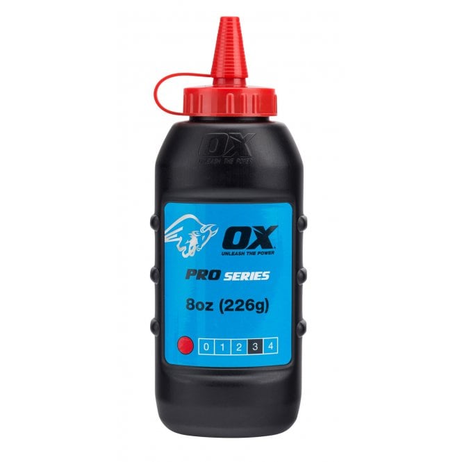 OX Tools OX-P025701 Pro Red Chalk Line Refill - 226g / 8oz