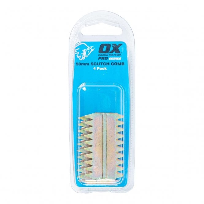 OX Tools OX-P080750 Pro Scutch Combs (4 pack) - 50mm