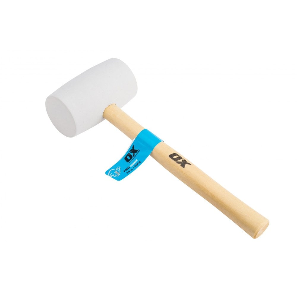 OX Tools OX-P281824 24oz/680g Pro White Rubber Mallet - Image 5