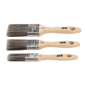 Trade 3 Piece Paint Brush Set 25/38/50mm OX-T046103
