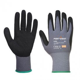 DermiFlex Nitrile Foam Glove Black / Grey Size 8 Medium