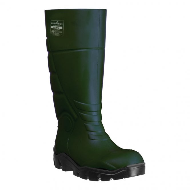 Portwest FD90 - Green PU Non Safety Wellington O4 CI FO