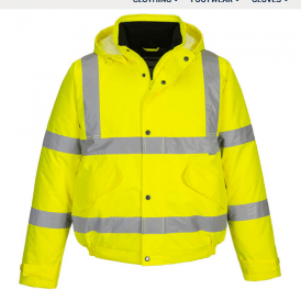 Hi-Vis Winter Bomber Jacket XXL Yellow