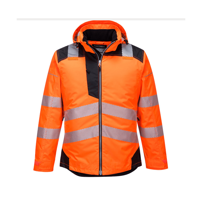 Portwest T400ONRXL PW3 Hi-Vis Winter Jacket XL Orange/Navy